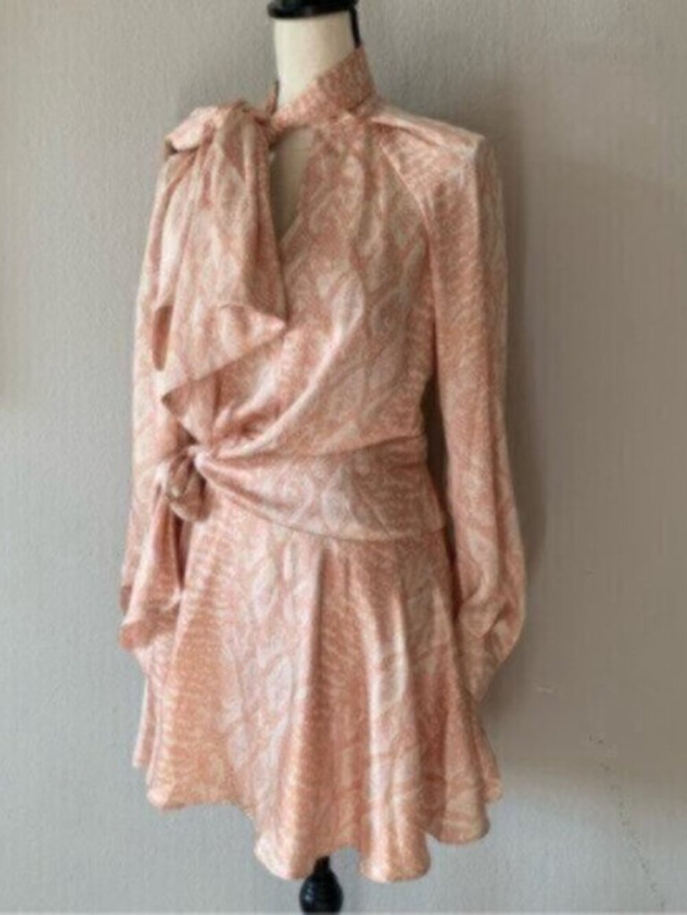 NWT Acler Bradley Cobra Wrap Long Sleeve Mini Dress - Picture 11 of 14